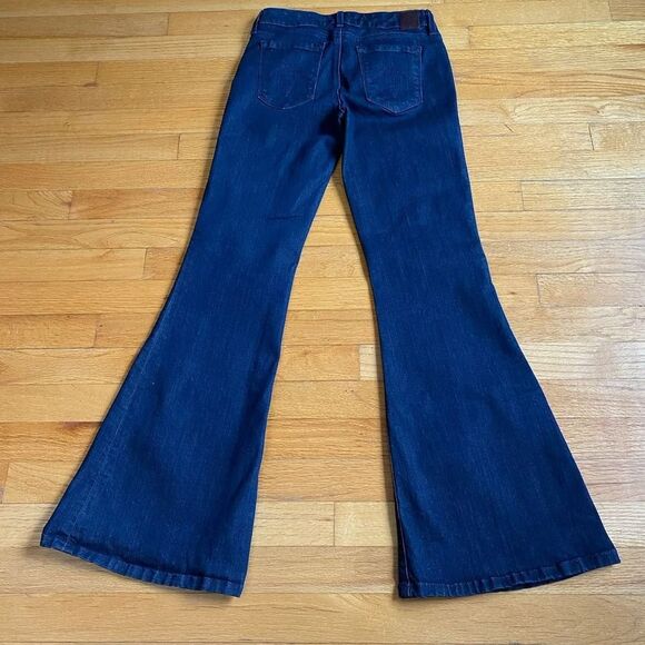 Anthropologie Level 99 womens flare jeans sz 26 mid rise dark wash soft stretch - Picture 2 of 12